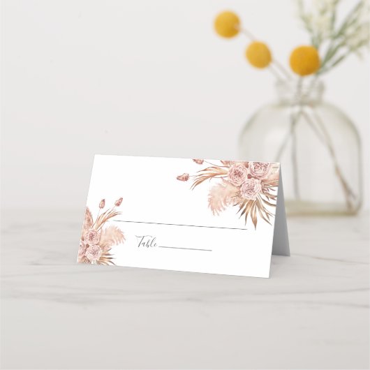 Carte De Placement Pampas Grass Floral Terracotta Désert Palm Mariage (Devant)