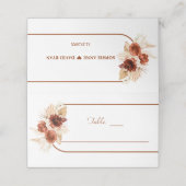 Carte De Placement Pampas Grass Terracotta Arch Mariage Floral (Extérieur déplié)