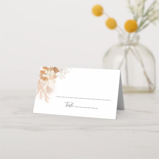 Carte De Placement Pampas Grass Terracotta Mariage (Devant)
