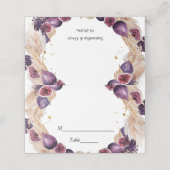 Carte De Placement Pampas moderne & Figues violettes Cadre de beauté (Extérieur déplié)