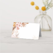 Carte De Placement Pampas Rose Floral Grass Terracotta Mariage (Dos)
