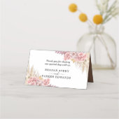 Carte De Placement Pampas séché Grass Floral Mariage Brown (Dos)
