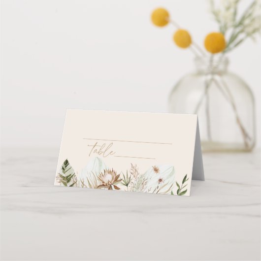 Carte De Placement Pampas tropicale mariage (Devant)