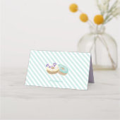 Carte De Placement Panda Donut Bakery violet et vert (Dos)