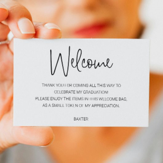 Carte De Placement Panier cadeau de bienvenue pour la graduation déco