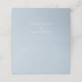 Carte De Placement Panneau de table minimaliste bleu serein (Extérieur déplié)