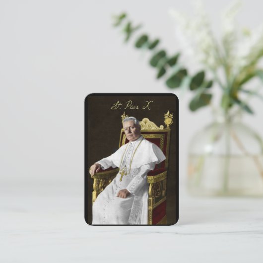 Carte De Placement Pape Saint Pie X Prière religieuse catholique Sain (Debout devant)