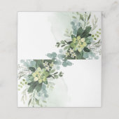Carte De Placement Pape végétale douce Mariage Succulente Florale (Extérieur déplié)