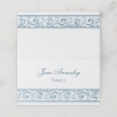 Carte De Placement Papier à calligraphie baroque décoratif élégant no (Extérieur déplié)