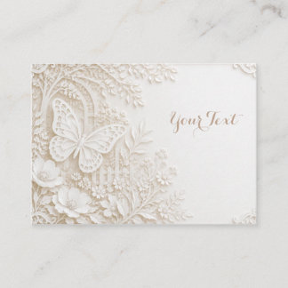 Carte De Placement Papier découpé élégant papillon avec cadre floral