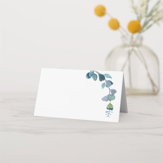 Carte De Placement Papier Eucalyptus Vierge pour Mariage Écrit à la M (Dos)