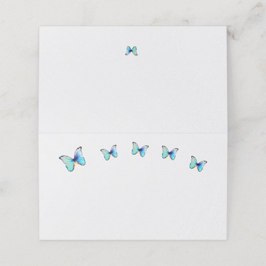 Carte De Placement Papillon bleu (Extérieur déplié)