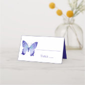 Carte De Placement Papillon Mignon Papillons Bleu Marine Mariage Fête (Devant)