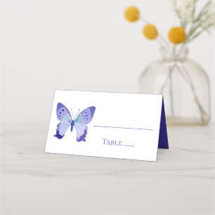 Carte De Placement Papillon Mignon Papillons Bleu Marine Mariage Fête