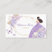 Carte De Placement Papillon violet de Boho Princesa Quinceañera (Dos)