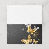 Carte De Placement Papillons blancs et dorés (Extérieur déplié)