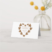 Carte De Placement Papillons couleur chocolat Mariage design (Dos)
