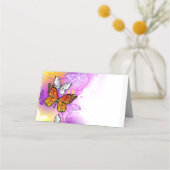 Carte De Placement Papillons Monarque sur Arrière - plan pourpre (Dos)