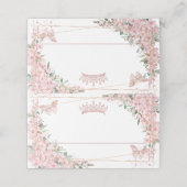 Carte De Placement Papillons Roses en fleurs de cerisier Quinceañera (Extérieur déplié)