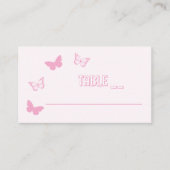 Carte De Placement Papillons roses Quinceanera (Devant)