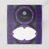 Carte De Placement Parapluie violet & coeurs .7 (Extérieur déplié)