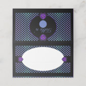 Carte De Placement Parapluie violet & coeurs .7 (Extérieur déplié)