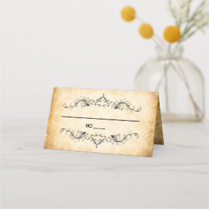 Carte De Placement Parchemin vintage Rustique