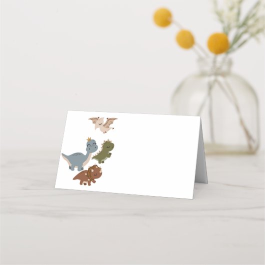 Carte De Placement Parti Boho Dinosaur (Devant)