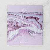 Carte De Placement Parties scintillant Abstraite Strata Mariage Lilac (Extérieur déplié)