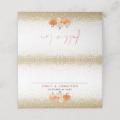 Carte De Placement Parties scintillant citrouille tomber dans l'amour (Extérieur déplié)