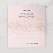 Carte De Placement Parties scintillant Confetti rose vif Lieu personn (Extérieur déplié)
