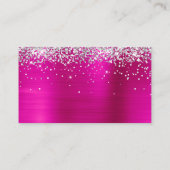 Carte De Placement Parties scintillant d'argent blanc à huile rose ch (Dos)