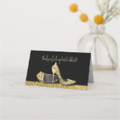 Carte De Placement Parties scintillant d'or Glam moderne Chaussures à (Dos)