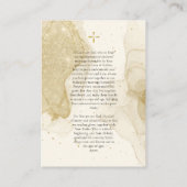 Carte De Placement Parties scintillant d'or Texture Mariage orthodoxe (Dos)