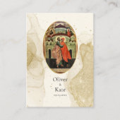 Carte De Placement Parties scintillant d'or Texture Mariage orthodoxe (Devant)