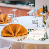 Carte De Placement Parties scintillant dorée à l'eucalyptus