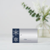 Carte De Placement Parties scintillant en argent de la marine REGARDE (Debout devant)