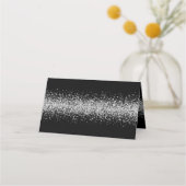 Carte De Placement Parties scintillant en argent sur carte Mariage no (Dos)