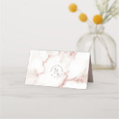 Carte De Placement Parties scintillant en marbre moderne Table Place  (Dos)