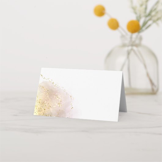 Carte De Placement parties scintillant fausse de l'aquarelle (Devant)