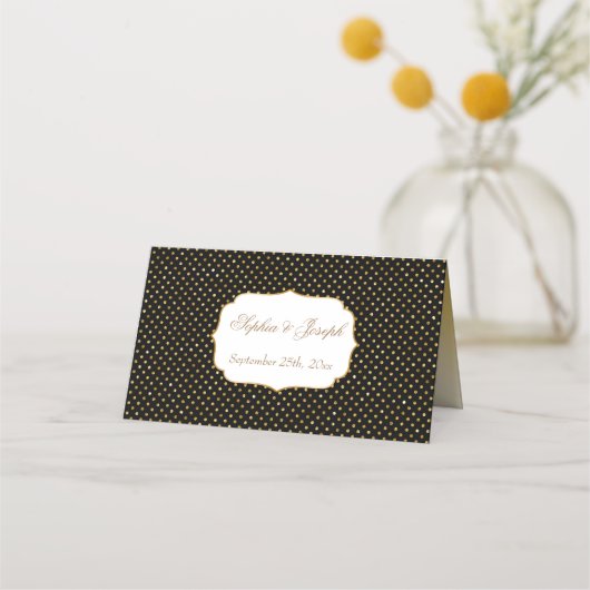 Carte De Placement Parties scintillant & Gold Halloween Skeleton Keys (Dos)