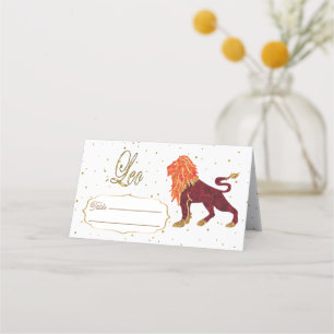 Carte De Placement Parties scintillant Leo, Gold Confetti, Anniversai