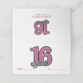 Carte De Placement Parties scintillant Rose Et Gris