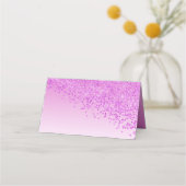 Carte De Placement parties scintillant rose fête du 20e anniversaire (Dos)