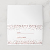 Carte De Placement Parties scintillant rose Gold Sparkle (Extérieur déplié)