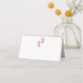 Carte De Placement Parties scintillant rose Pieds Baby shower Tente P (Dos)