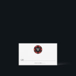 Carte De Placement Parties scintillant rouge Monogram Poker Chip Casi<br><div class="desc">Célébrez dans le style avec ces cartes mariages design et très tendance. Le design est facile à personnaliser avec votre libellé d'événement spécial et vos invités seront ravis quand ils verront ces cartes de lieux fabuleuses. Les éléments mariages correspondants se trouvent dans la collection.</div>