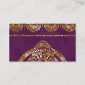 Carte De Placement Parties scintillant violet et or Indien Mariage Ca (Dos)