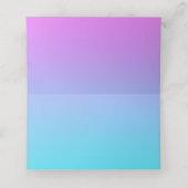 Carte De Placement Parties scintillant violet Turquoise Faux pliée (Intérieur déplié)