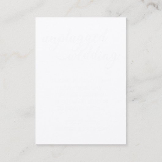 Carte De Placement Pas De Publication Sur Les Médias Sociaux Blanche  (Devant)